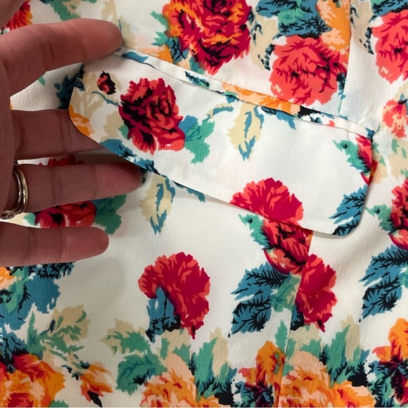 Skies Are Blue Womens Blazer Jacket Sz S Collared Floral Lined Basic Stretch - Picture 7 of 9